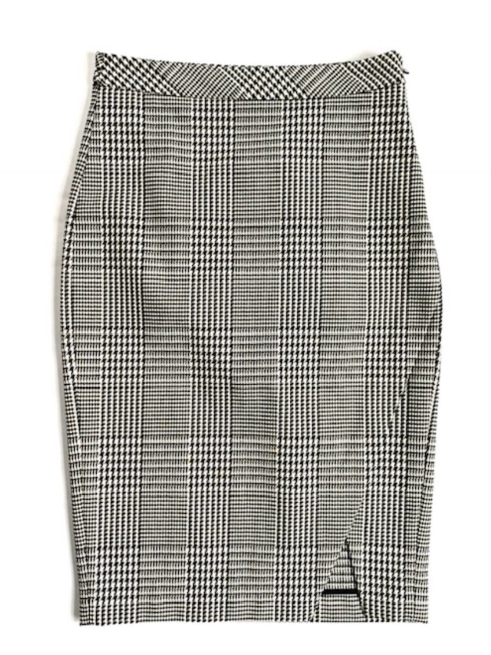 BANANA REPUBLIC - HOUNDSTOOTH Plaid Check Overlap slit Pencil Skirt. Size 14